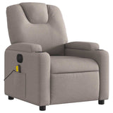 Fauteuil de massage inclinable électrique Taupe Tissu