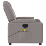 Fauteuil de massage inclinable électrique Taupe Tissu
