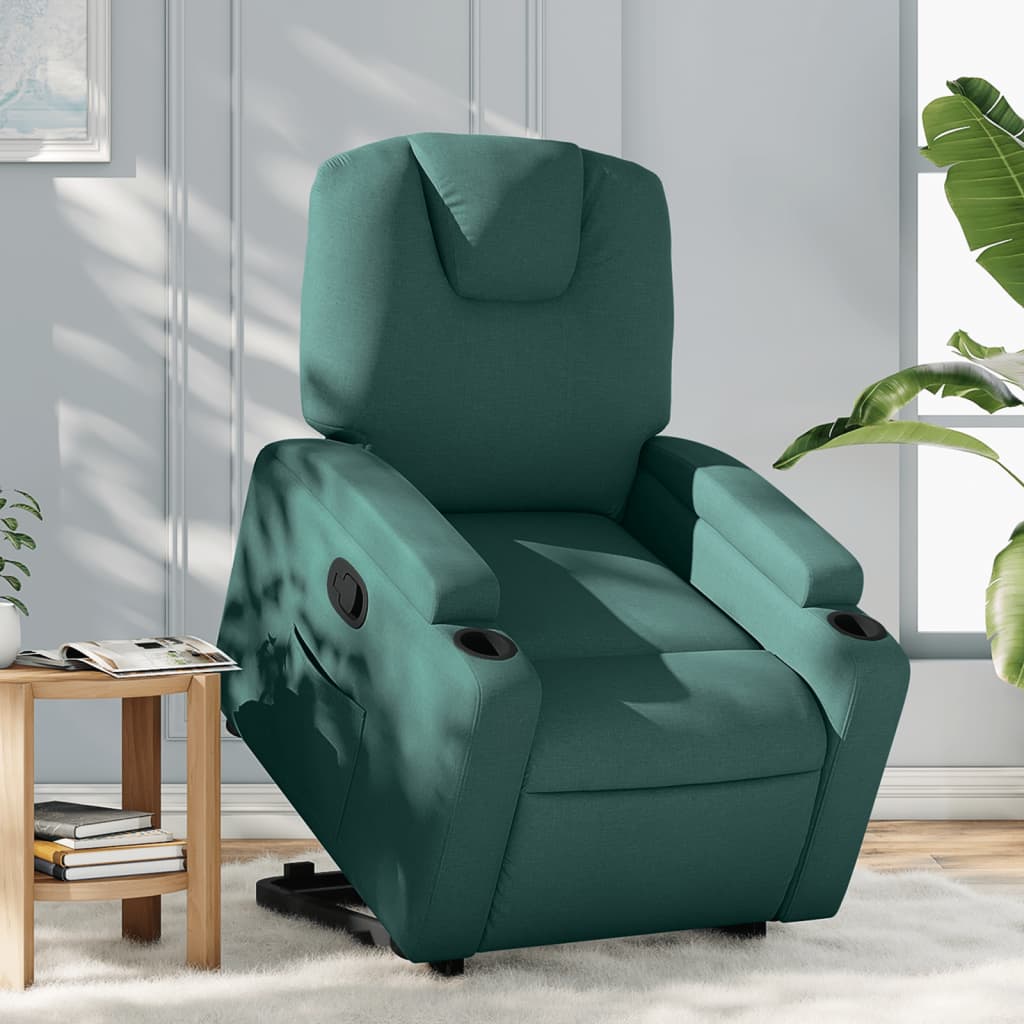 Fauteuil inclinable vert foncé tissu