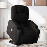 Fauteuil de massage inclinable Noir Tissu