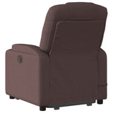 Fauteuil inclinable de massage Marron foncé Tissu