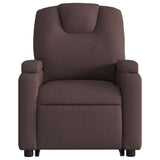 Fauteuil inclinable de massage Marron foncé Tissu