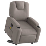 Fauteuil inclinable de massage Taupe Tissu
