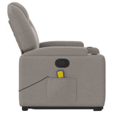Fauteuil inclinable de massage Taupe Tissu