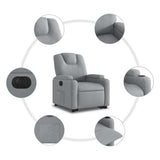 Fauteuil inclinable électrique gris clair tissu