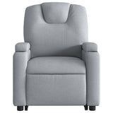 Fauteuil inclinable électrique gris clair tissu