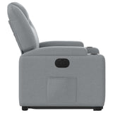 Fauteuil inclinable électrique gris clair tissu