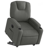 Fauteuil inclinable électrique gris foncé tissu