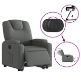 Fauteuil inclinable électrique gris foncé tissu