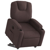 Fauteuil inclinable électrique marron foncé tissu