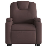Fauteuil inclinable électrique marron foncé tissu