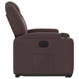 Fauteuil inclinable électrique marron foncé tissu