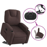 Fauteuil inclinable électrique marron foncé tissu