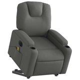 Fauteuil inclinable de massage électrique Gris foncé Tissu