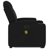 Fauteuil inclinable de massage électrique Noir Tissu
