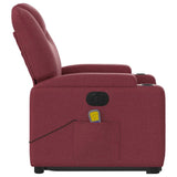 Fauteuil inclinable de massage électrique Rouge bordeaux Tissu