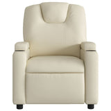 Fauteuil inclinable électrique Crème Similicuir