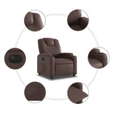 Fauteuil inclinable électrique Marron Similicuir