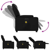Fauteuil de massage inclinable électrique noir similicuir