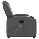 Fauteuil de massage inclinable électrique gris similicuir