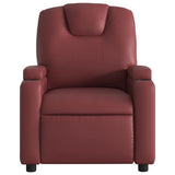 Fauteuil de massage inclinable électrique rouge bordeaux