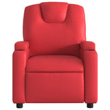 Fauteuil de massage inclinable électrique rouge similicuir