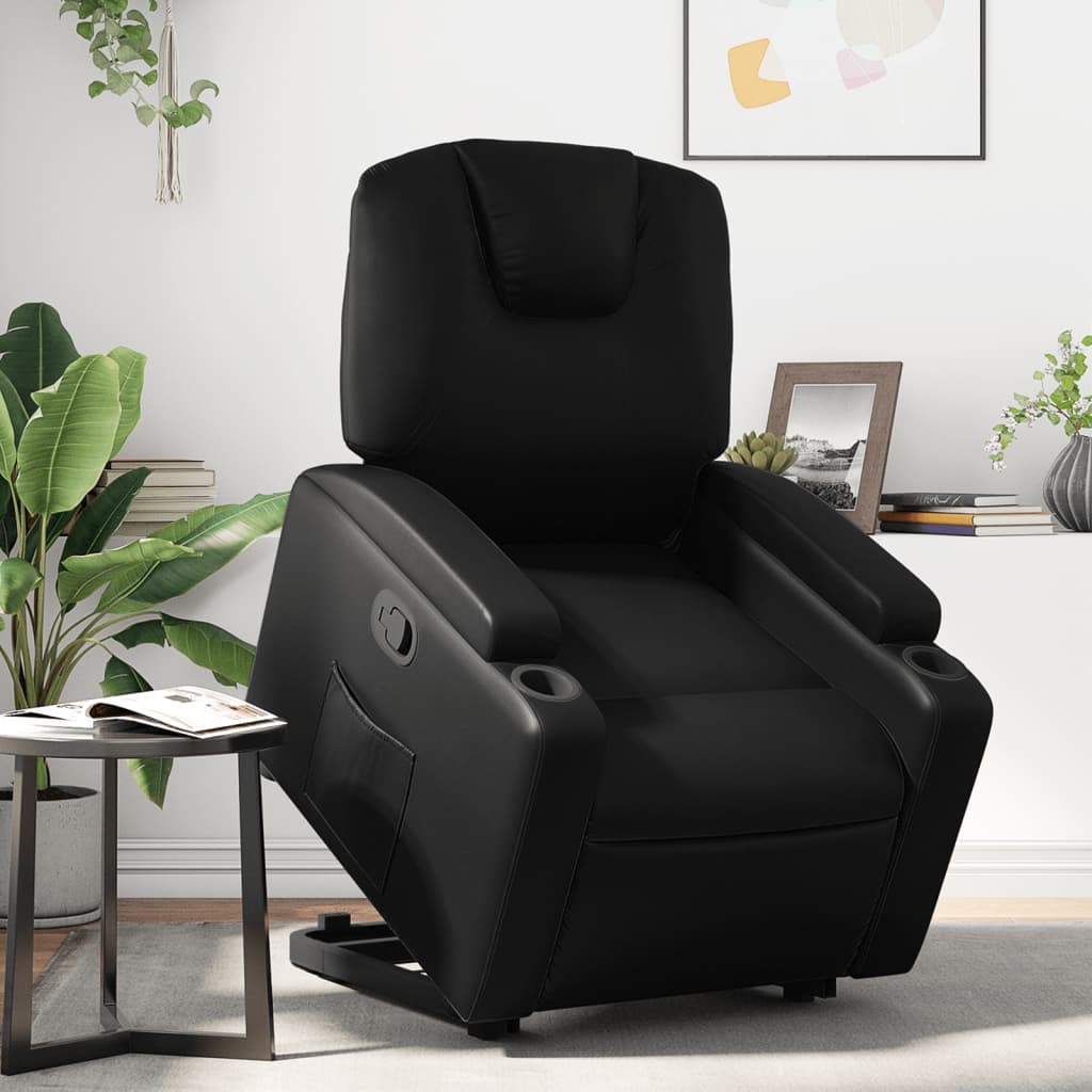 Fauteuil inclinable Noir Similicuir