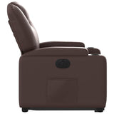 Fauteuil inclinable électrique marron similicuir