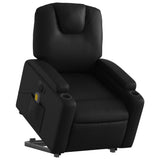 Fauteuil inclinable de massage électrique noir similicuir