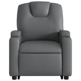 Fauteuil inclinable de massage électrique gris similicuir