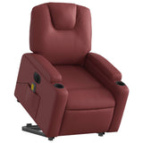 Fauteuil inclinable de massage électrique rouge bordeaux