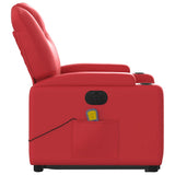 Fauteuil inclinable de massage électrique rouge similicuir