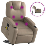 Fauteuil inclinable de massage électrique cappuccino similicuir