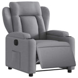 Fauteuil inclinable électrique Gris clair Tissu