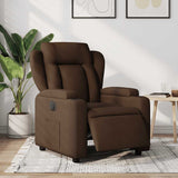 Fauteuil inclinable électrique Marron Tissu