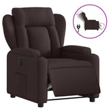 Fauteuil inclinable électrique Marron foncé Tissu