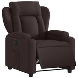 Fauteuil inclinable électrique Marron foncé Tissu