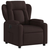 Fauteuil inclinable électrique Marron foncé Tissu