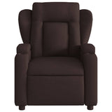 Fauteuil inclinable électrique Marron foncé Tissu