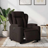 Fauteuil inclinable électrique Marron foncé Tissu