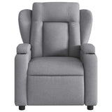 Fauteuil de massage inclinable électrique gris clair tissu