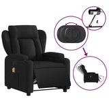 Fauteuil de massage inclinable électrique Noir Tissu
