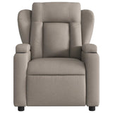 Fauteuil de massage inclinable électrique Taupe Tissu