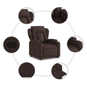 Fauteuil inclinable marron foncé tissu