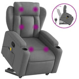 Fauteuil de massage inclinable Gris foncé Tissu