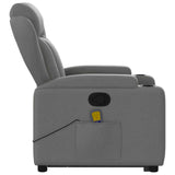 Fauteuil de massage inclinable Gris foncé Tissu