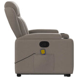 Fauteuil inclinable de massage Taupe Tissu