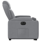 Fauteuil inclinable électrique gris clair tissu