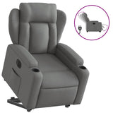 Fauteuil inclinable électrique gris foncé tissu