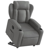 Fauteuil inclinable électrique gris foncé tissu